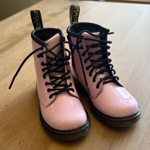 Dr Marten Pink Lace-Up Boots